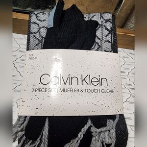 NWT Calvin Klein Muffler Scarf and Gloves